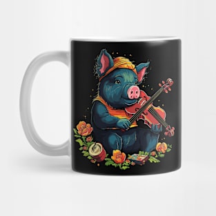 Pot-Bellied Pig Playing Violin Mug